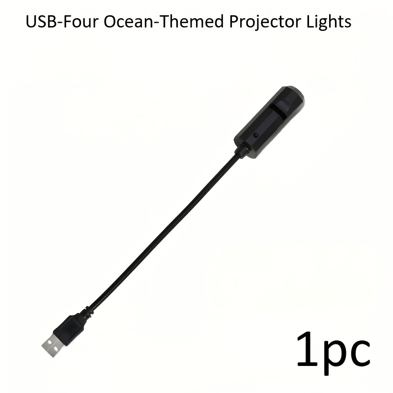 TEMU 1pc-usb Projector Light, 4 Lighting (whale, Jellyfish, Dolphin, Sea Turtle), Portable Design, Led Mood Light, Indoor Night Light, Bedside Night