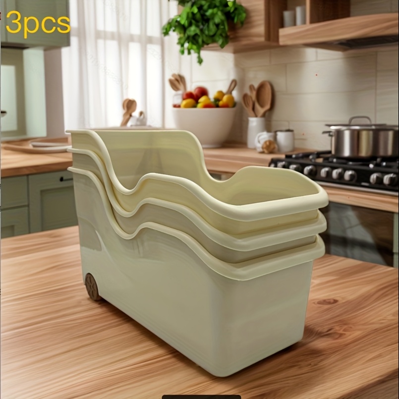plastic cabinet storage box with wheels durable space saving kitchen organizer for plates lids seasonings kitchen organization modern kitchen accessory durable plastic rack kitchen organizers and storage