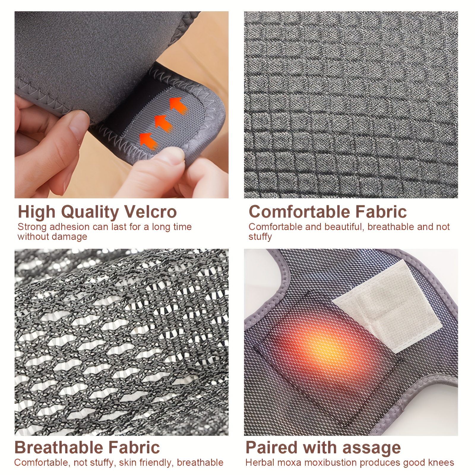 heating pads for knee support heated knee support bags with massagers wireless knee massagers with heat and vibration warm massage knee pads Product details 3