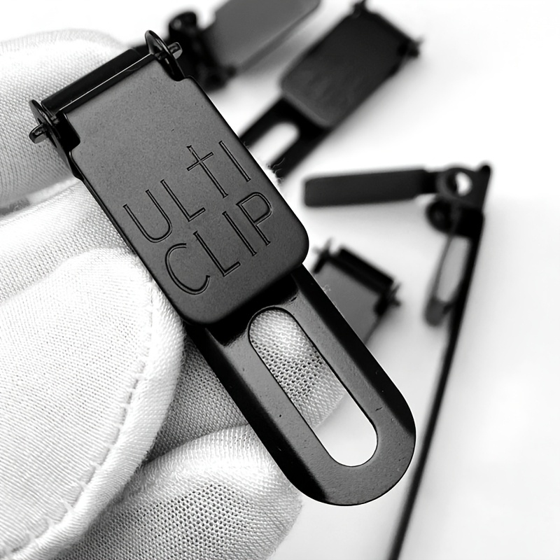 TEMU Clip de ceinture en acier inoxydable de style tactique extérieur, clip d'étui en acier inoxydable, pince de ceinture pour fourreau de couteau,