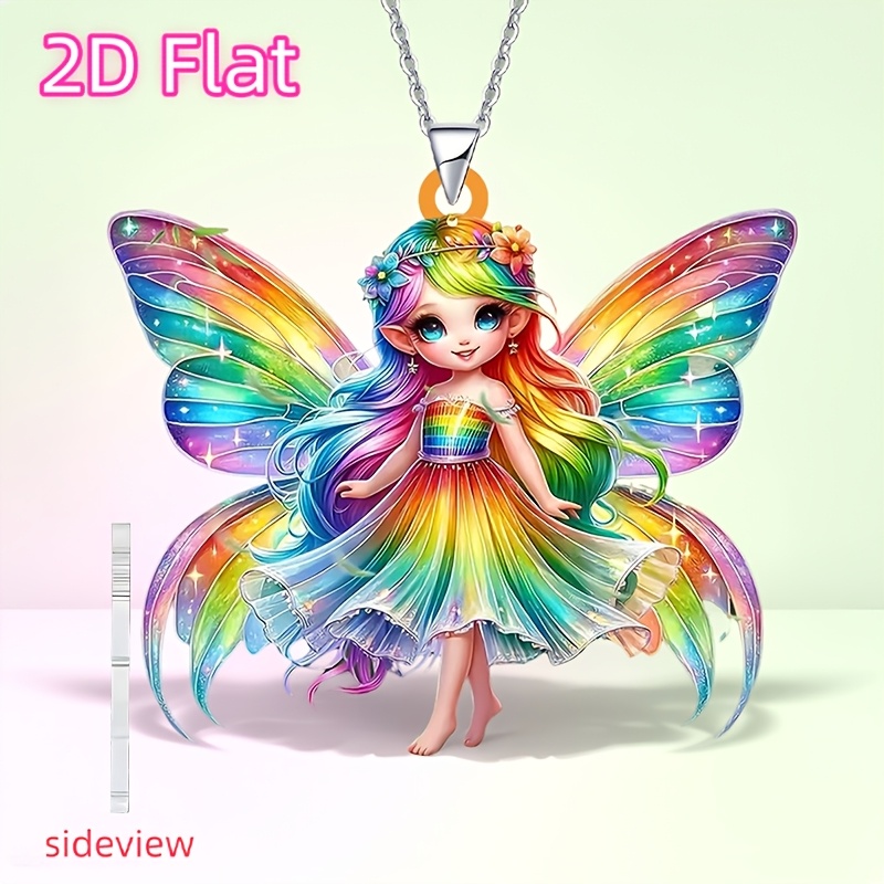 Dancing Fairy Pendant Necklace, Unisex Gift