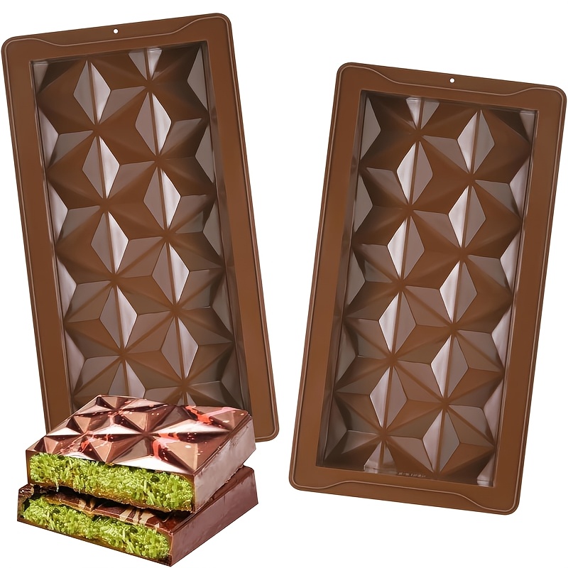 

2-pack Bpa-free Silicone Chocolate Molds, Reusable Deep Chocolate Bar Molds For , , And Candy Making