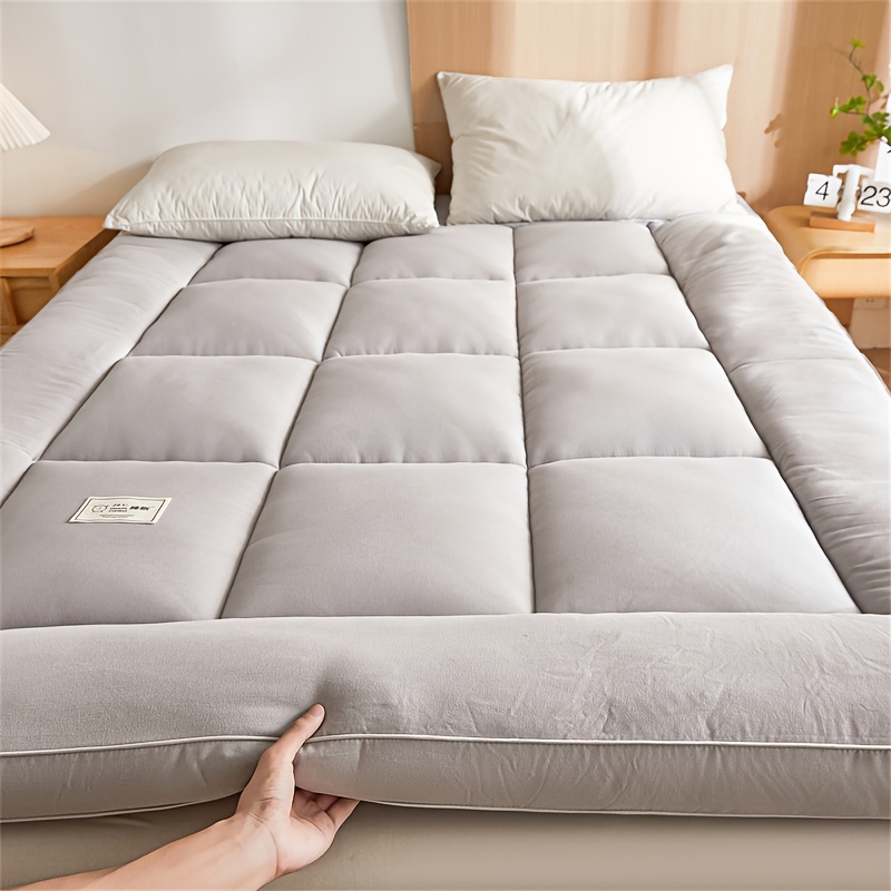 TEMU 1pc Solid Color 3d Thick Mattress, Essential For Home Bedroom! 1pc New Thickened 3d Mattress, Double-person Storage Mattress, Foldable Design,