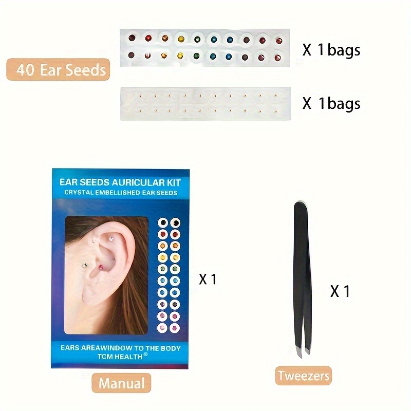 耳 ジパッチ 耳ツボ 経絡刺激キット 40個 耳ツボ - health 耳 ジパッチ 耳ツボ 経絡刺激キット 40個 耳ツボ - health