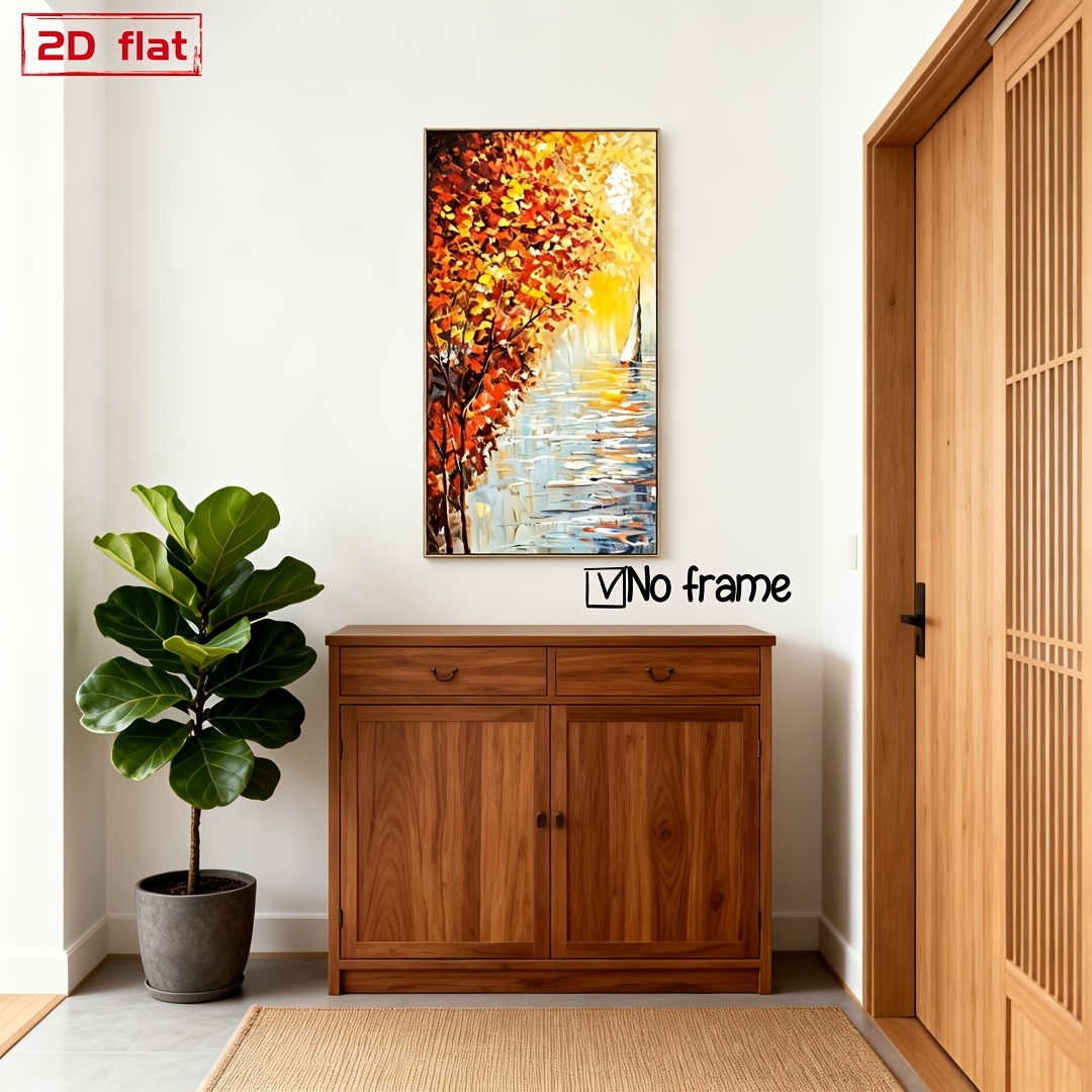 TEMU 2d Flat, Large Custom Photo Canvas Prints Suitable For & Office Decor - Personalized Uv Printed Picture From Your Image, Frameless Vertical For
