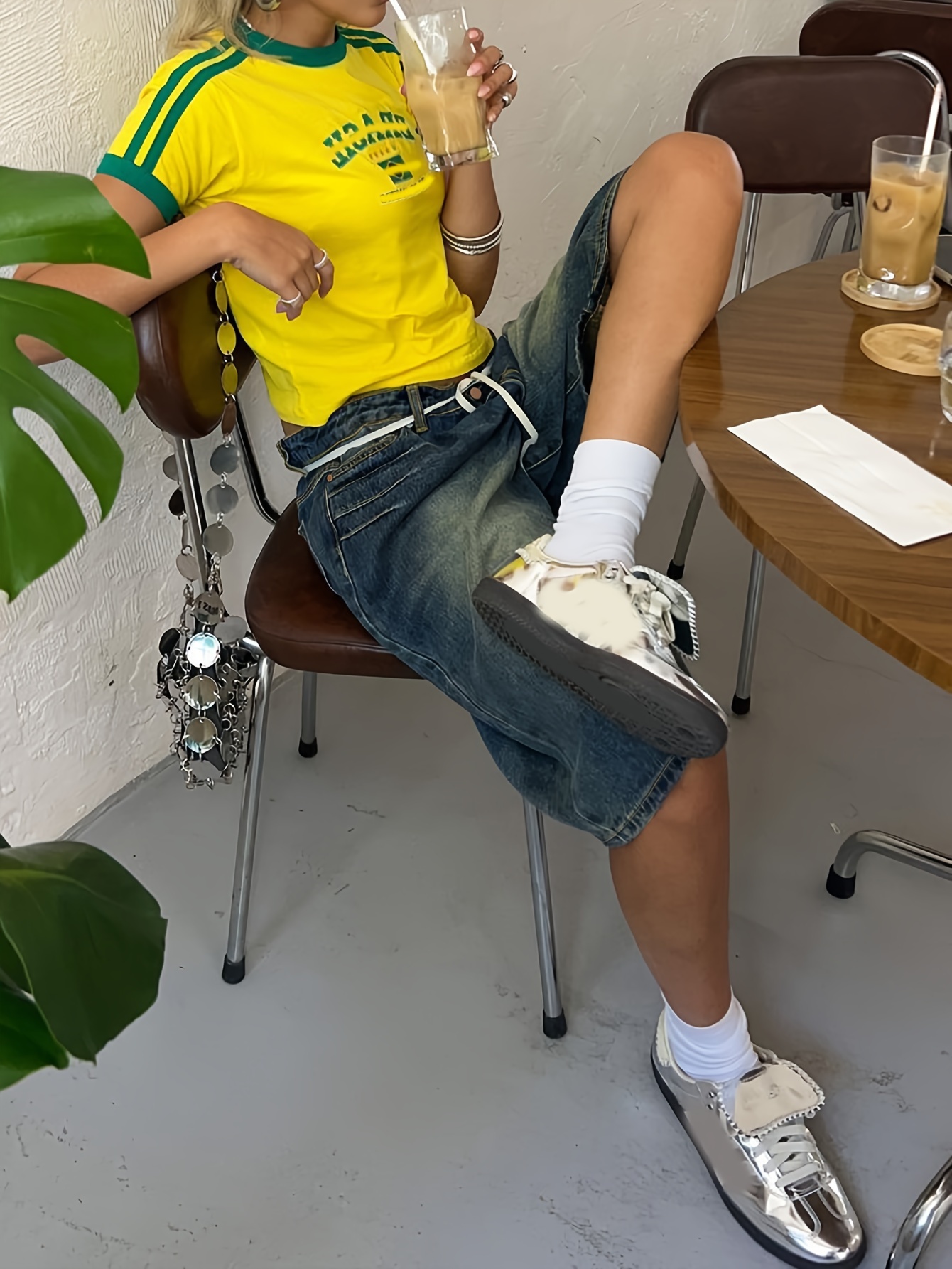 womens vintage washed denim shorts casual straight leg Temu Norway