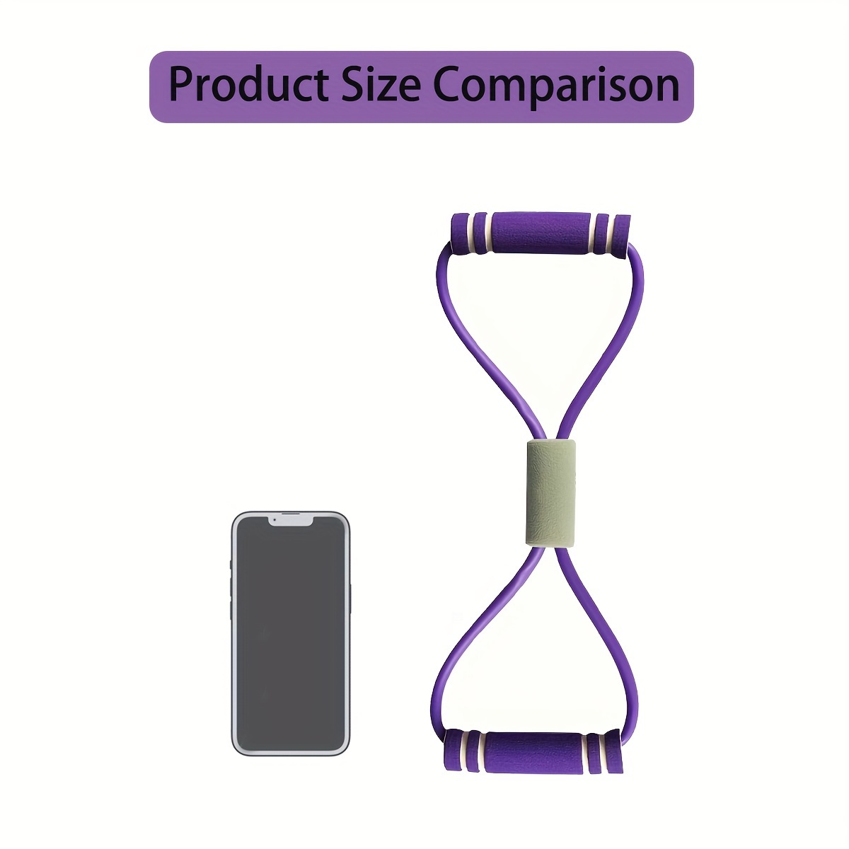 8-Character Resistance Band Puller for Yoga Training