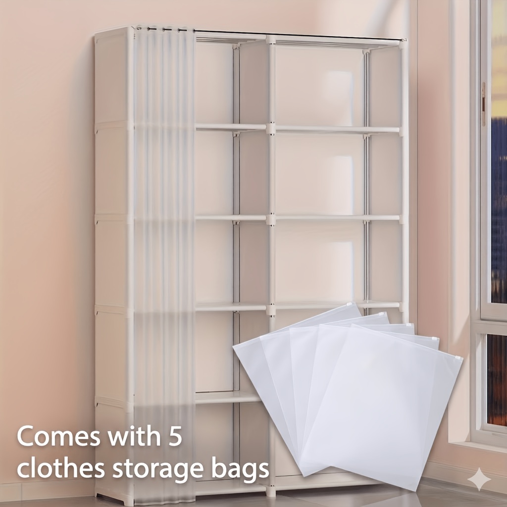 Image of Versatile White Metal Bookshelf, Metal Storage Organizer With Dust-proof, Easy Assembly, Multiple Shelves And Compartments, Suitable For Offices, Classrooms, Rental Homes, And Dormitories