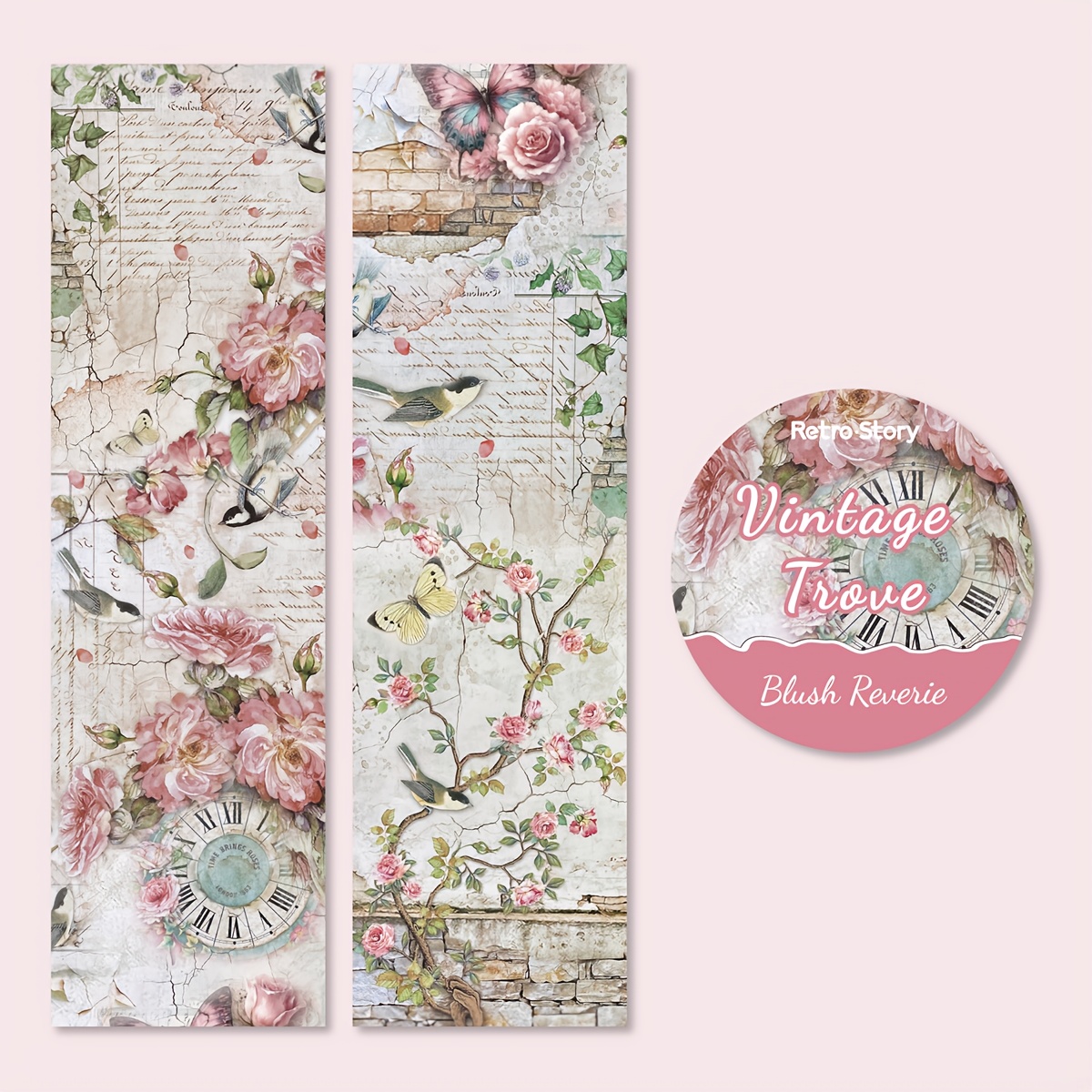 Volume 1 Vintage Washi Tape Stickers For Art And Craft Project Planners, Junk Journal Supplies