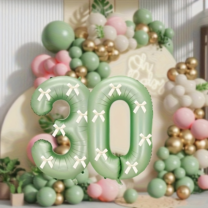 Riesige Grüne Nummer '16' Folienballons - Set Mit 1 Und 6, Für Helium Oder Luft, Selbstschließendes Ventil
