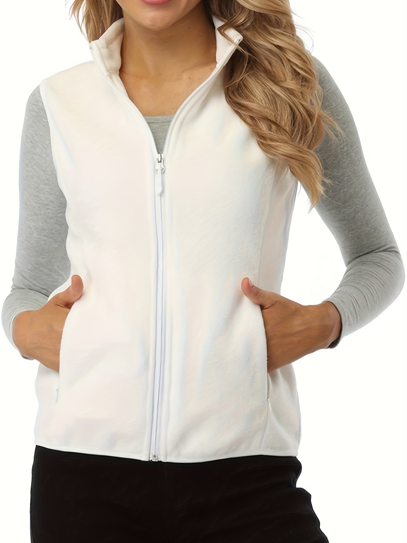 womens lightweight thermal vest jacket sleeveless zip coat Temu