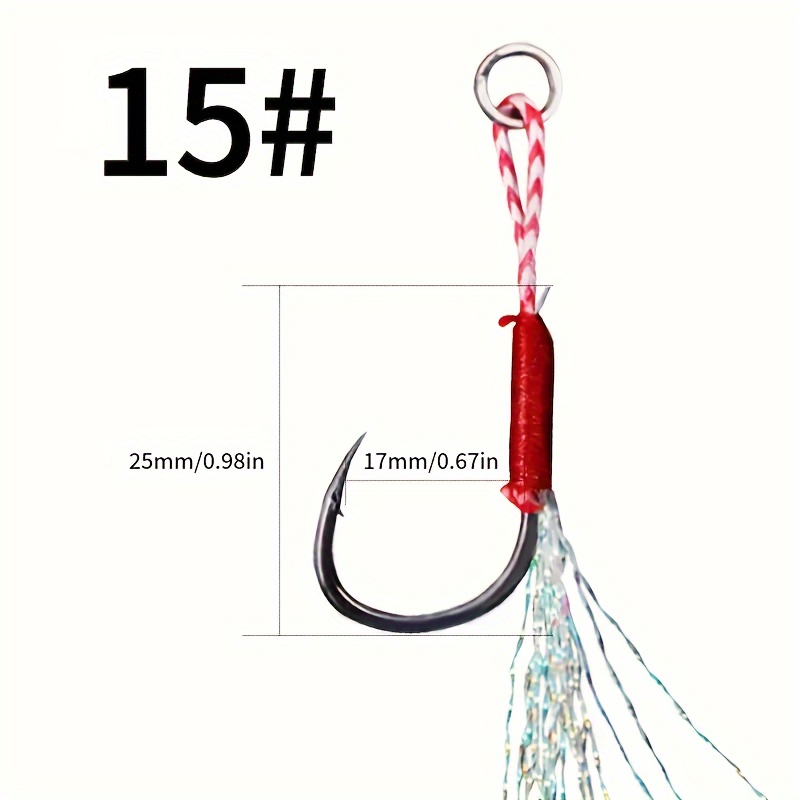 Image of Takami | 20pcs Teppanyaki Hook Reinforced Lure Ise Feather Teppanyaki Hook Anti-sea Water Corrosion Teppanyaki Hook Teppanyaki Hook Fish Hook With Feather Fishing Hook 4 Sizes From