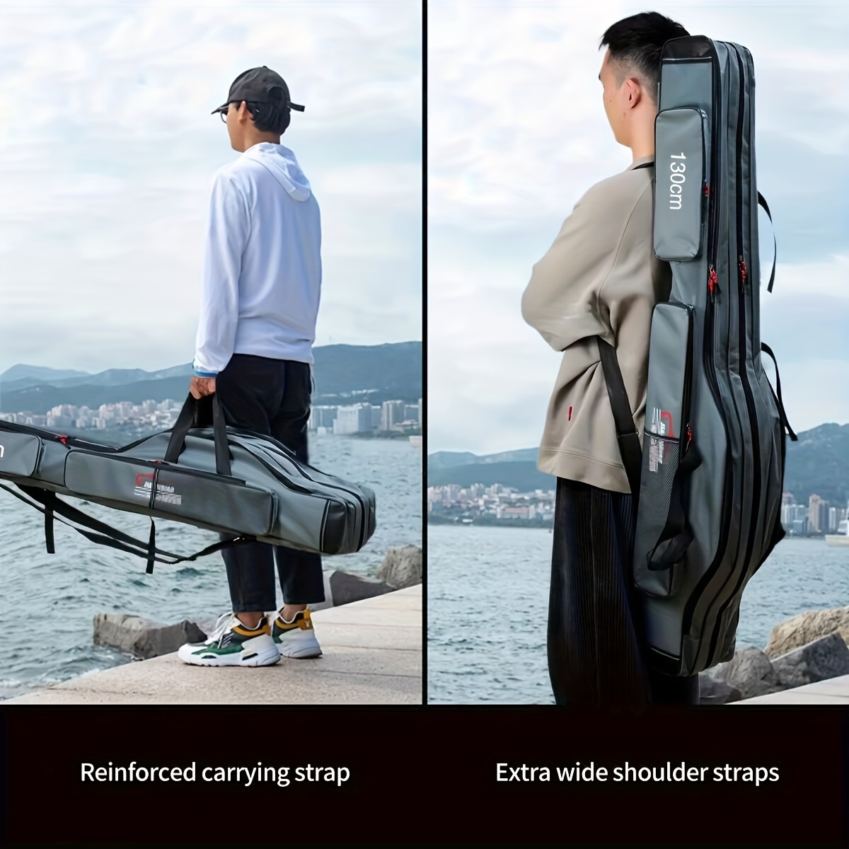 

1pc Multi-layer Fishing Bag, Outdoor Fishing Rod Bag, Oxford Cloth Fishing Gear Bag