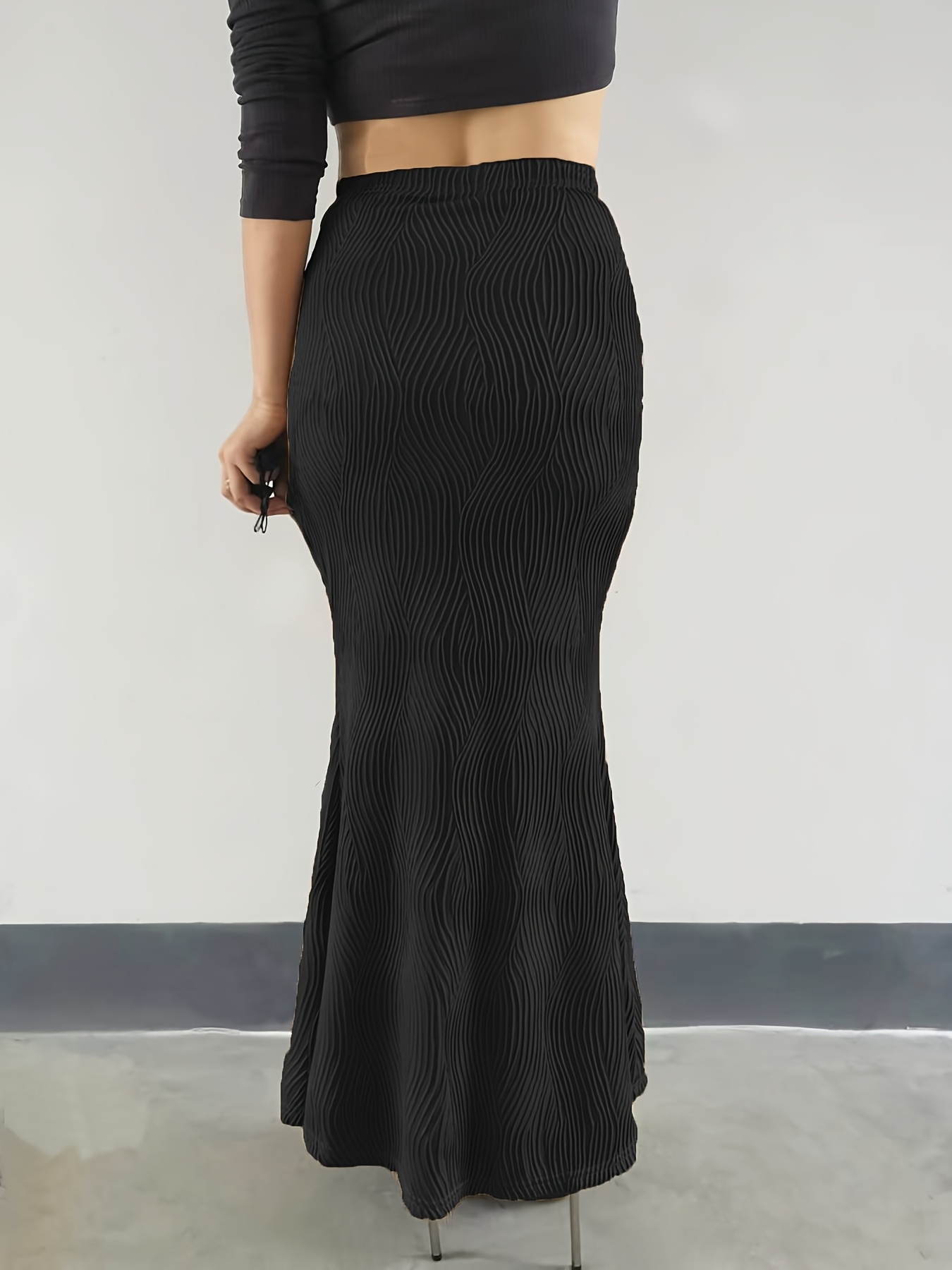 【新品未使用】Eaphi   gradation wave knit skirt High-Quality-New-Arrival-