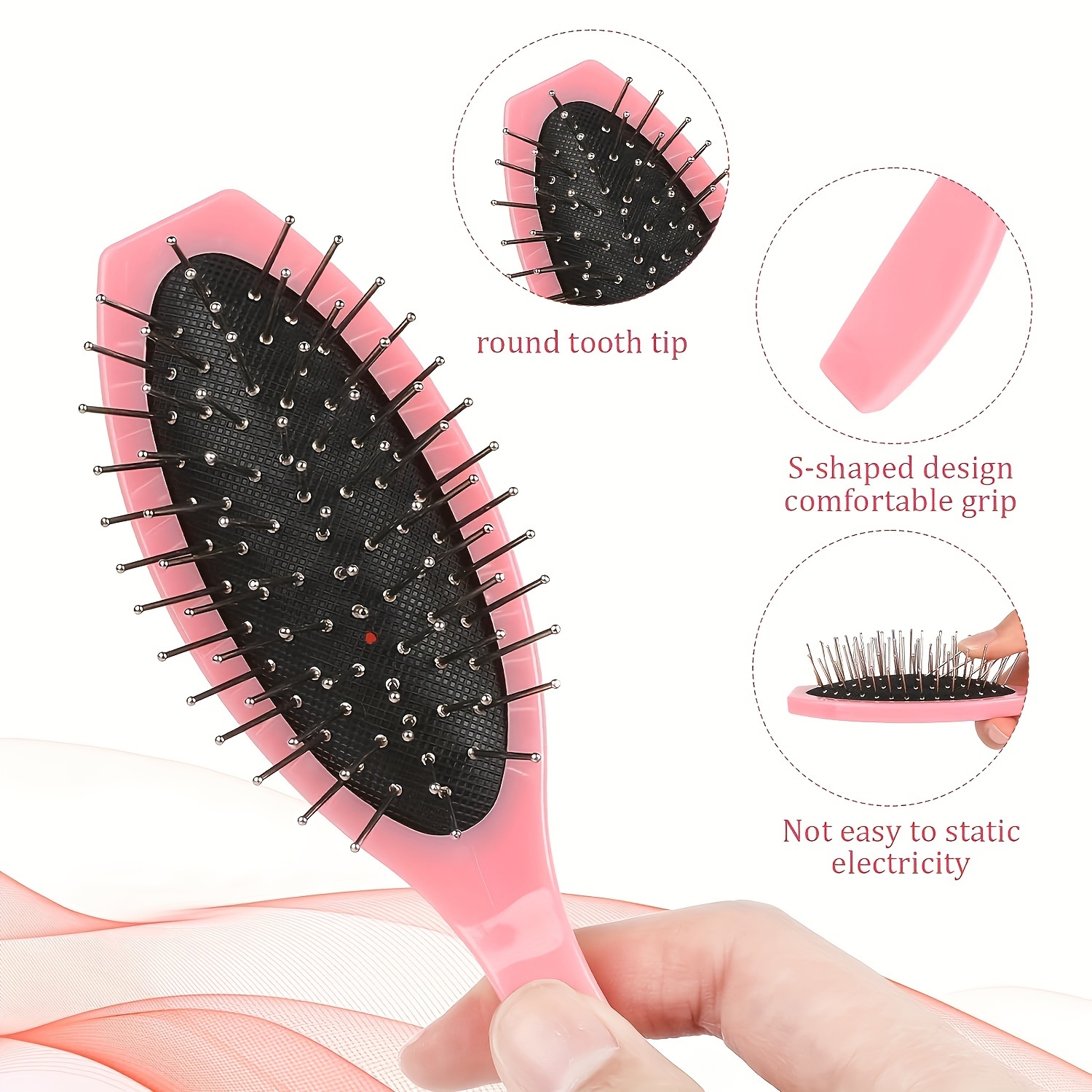 Wig Hair Brush Stainless Steel Wig Brush Portable Hair Brush Temu