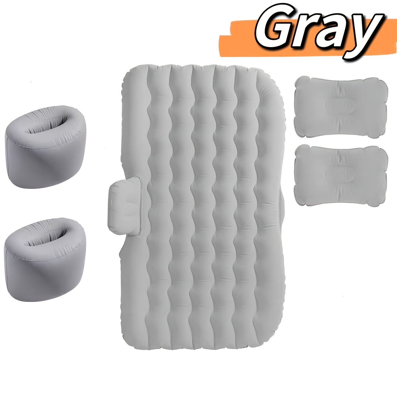 TEMU Outdoor Inflatable Bed, Car Bed, Portable Pvc Plush Material Inflatable Mattress, Lightweight And Suitable For Camping, Picnicking, Travel,