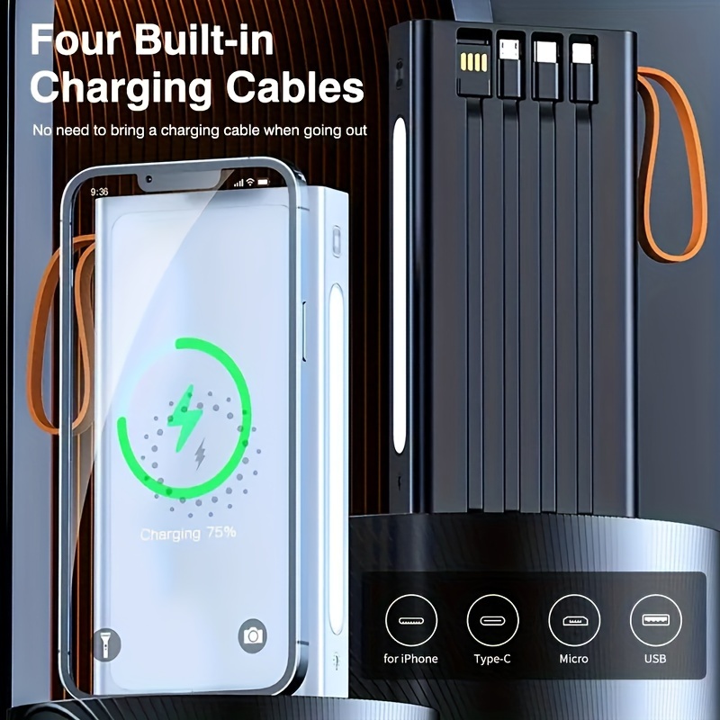 

50000mah Large Capacity Pd22.5w Ultra-fast Charging Wireless Mobile Power, Long- , Rechargeable, Usb-c Interface, Suitable For , Sea Fishing, Hiking