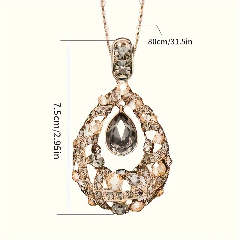 Long Water Drop Sweater Chain Necklace