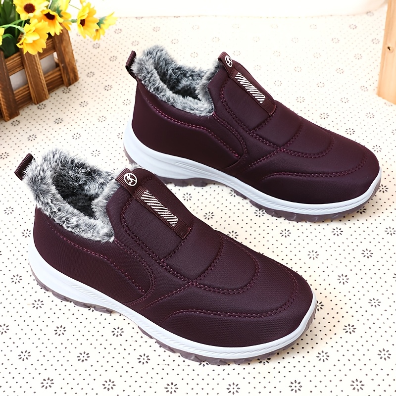 Women's Snow Sports Warm Boots, Fleece Thickened Insulated Shoes