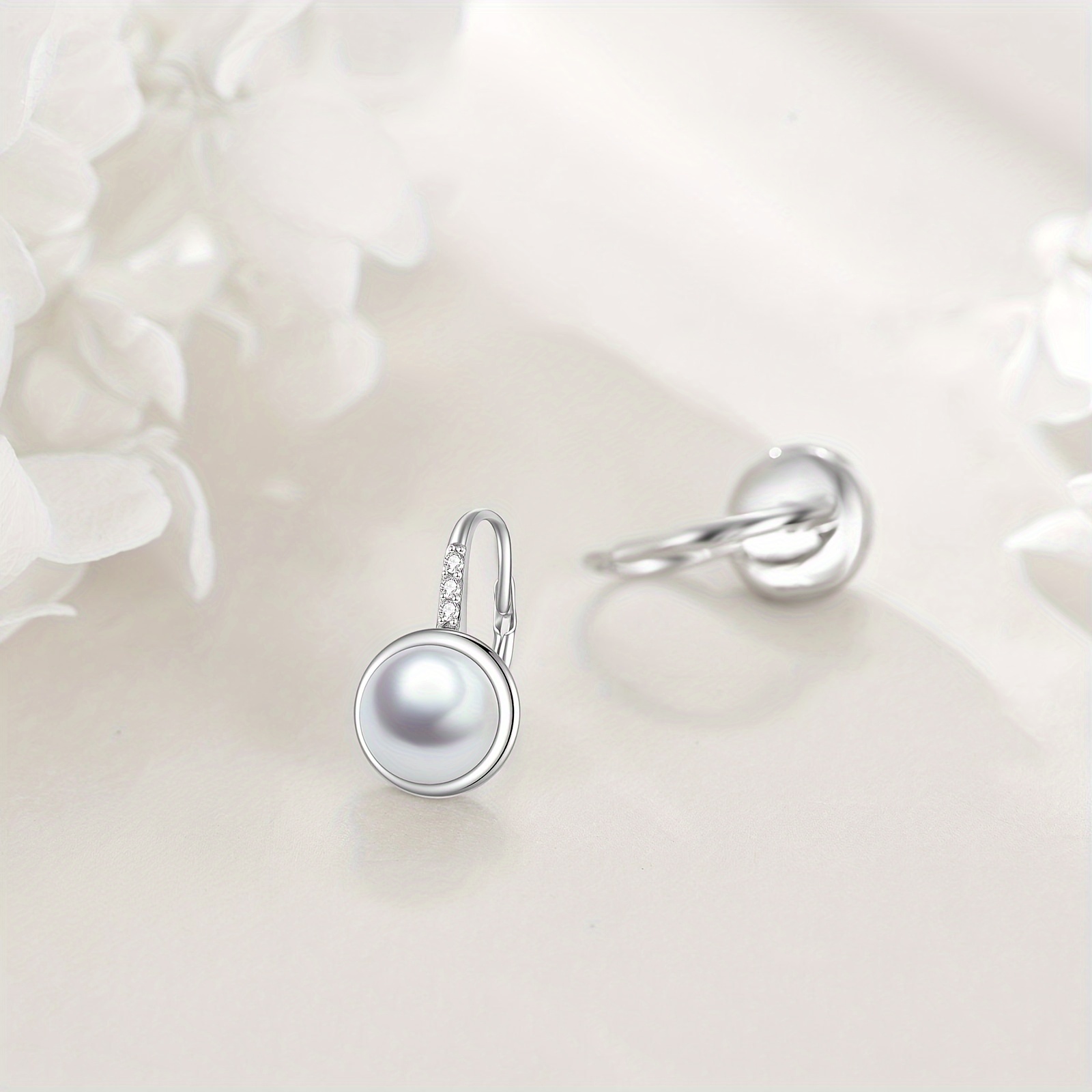 pair of earrings 925 sterling silvery set with zirconia earrings jewelry mothers day birthday gift for women   Product details 3