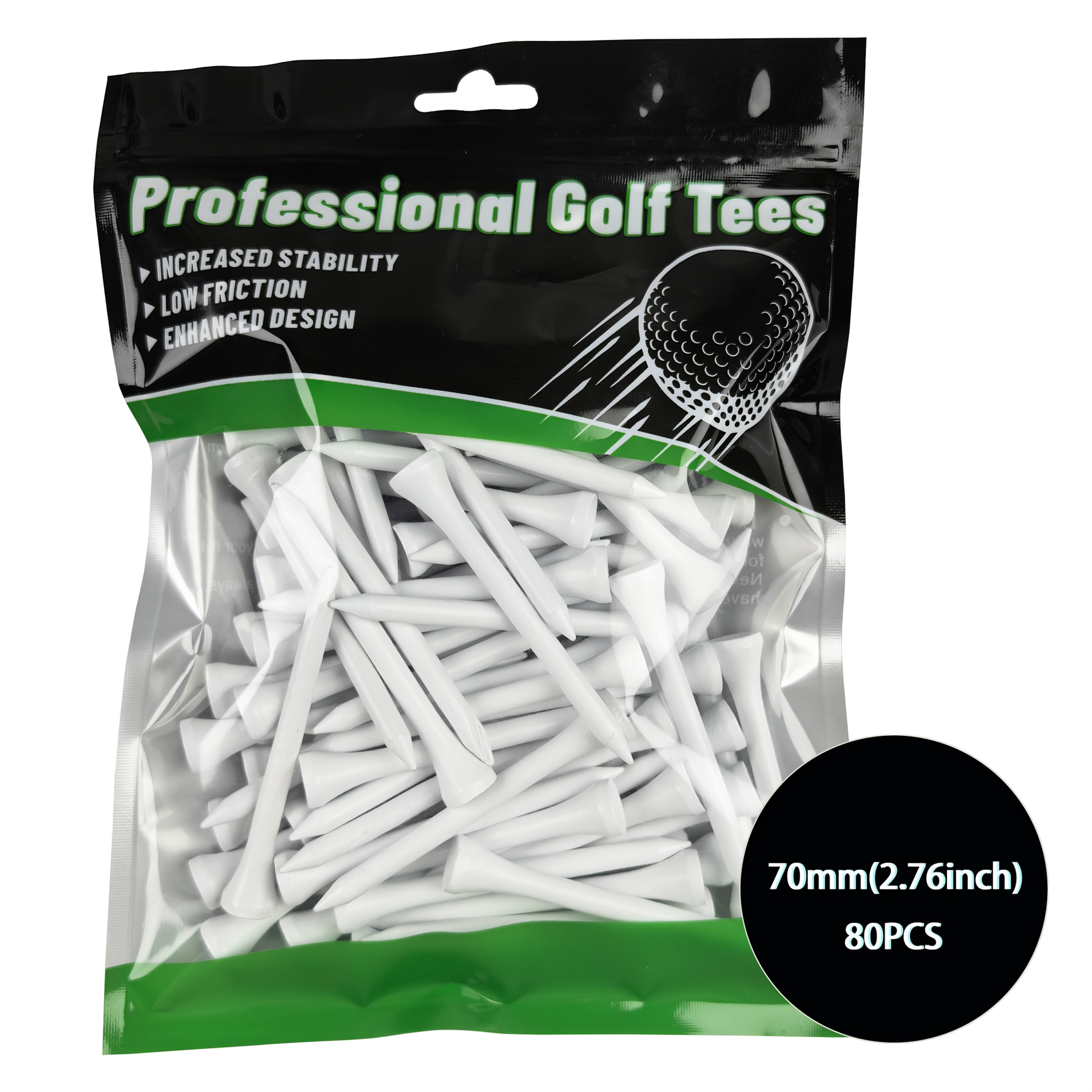 80pcs Of Wooden Golf Tees, Additions For Golf Courses