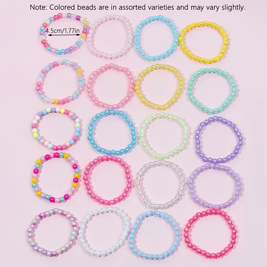 TEMU Random 10-color Assortment - Multicolor Bead Bracelets - Suitable For Party Favors