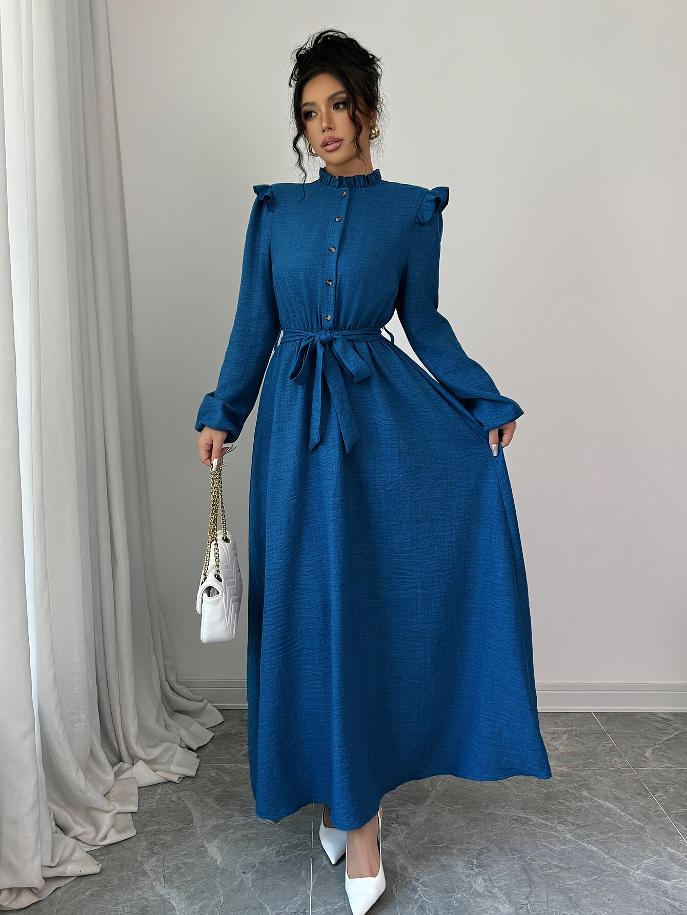 green emerald velvet dress La Femme Dress 32054