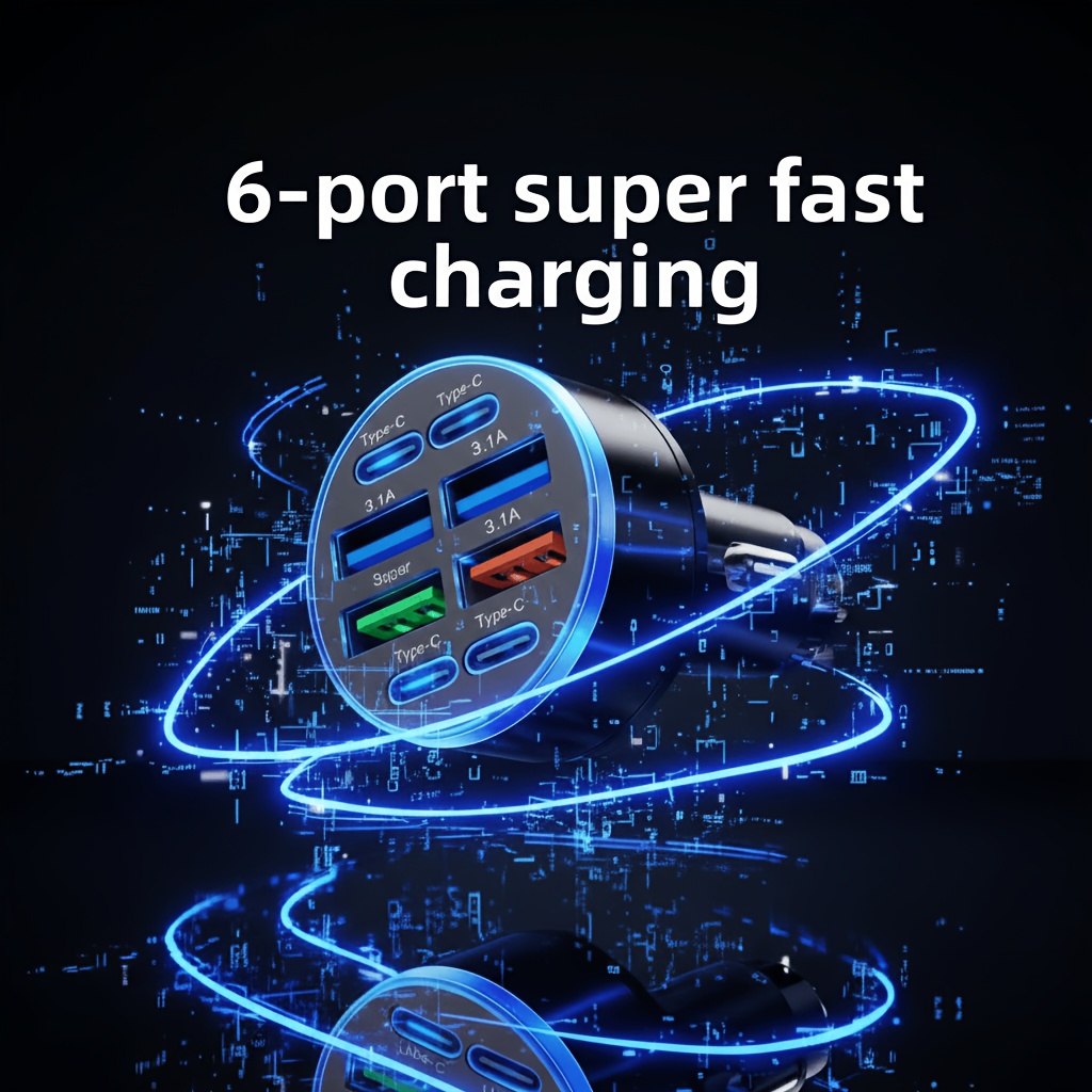 TEMU Car Phone Charger, Qc3.0 Fast Charging, Pd+usb Dual Output, Suitable For Home And Car Use, Led Indicator, Compact And Portable, Car Charging