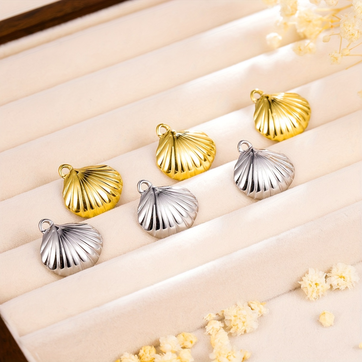 4pcs fashion diy bead earring kit alloy material creative