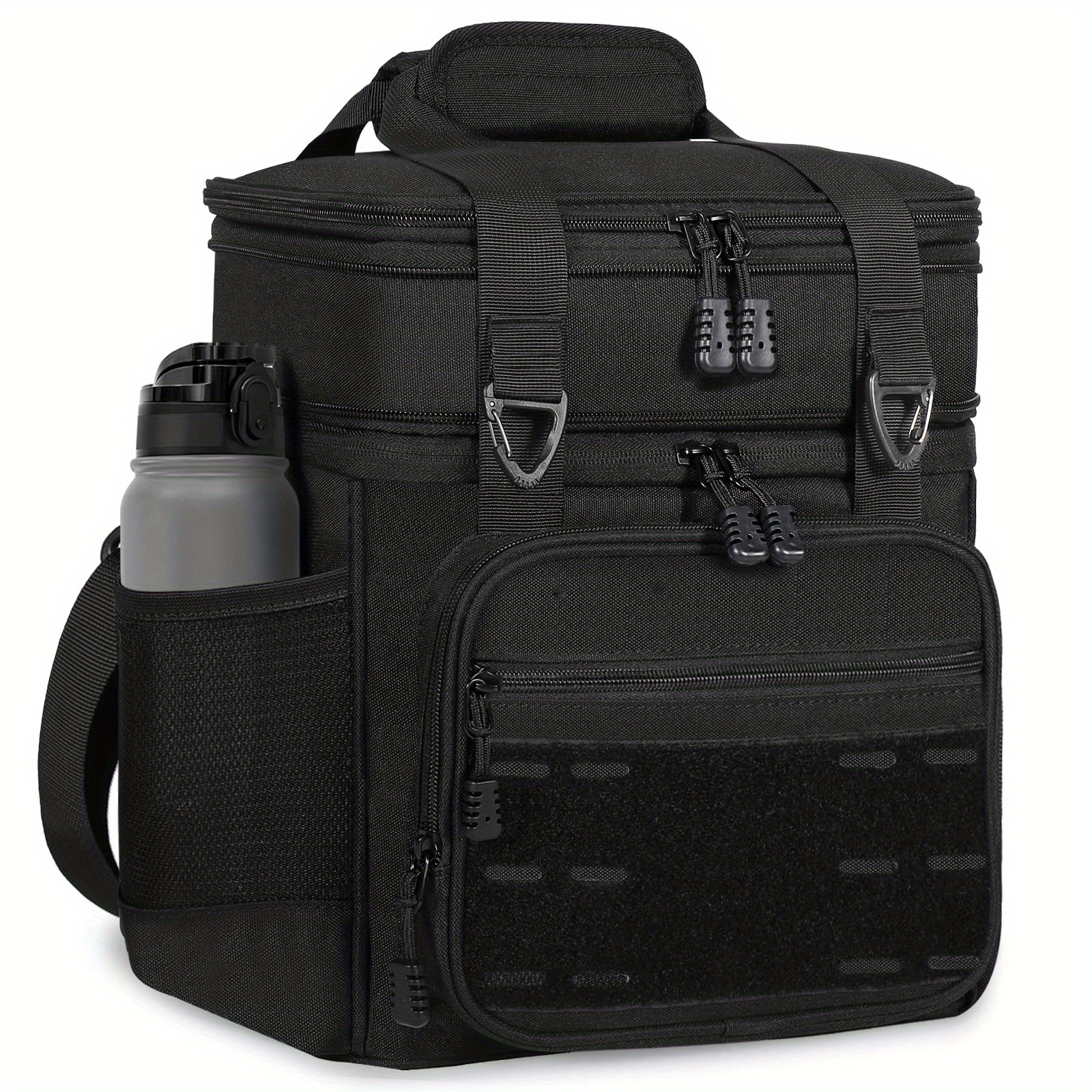 TEMU Double-layer Expandable Lunch Bag, Large Capacity Insulated Cooler Tote, Suitable For Picnics/outdoors/office Use, Non-food Contact