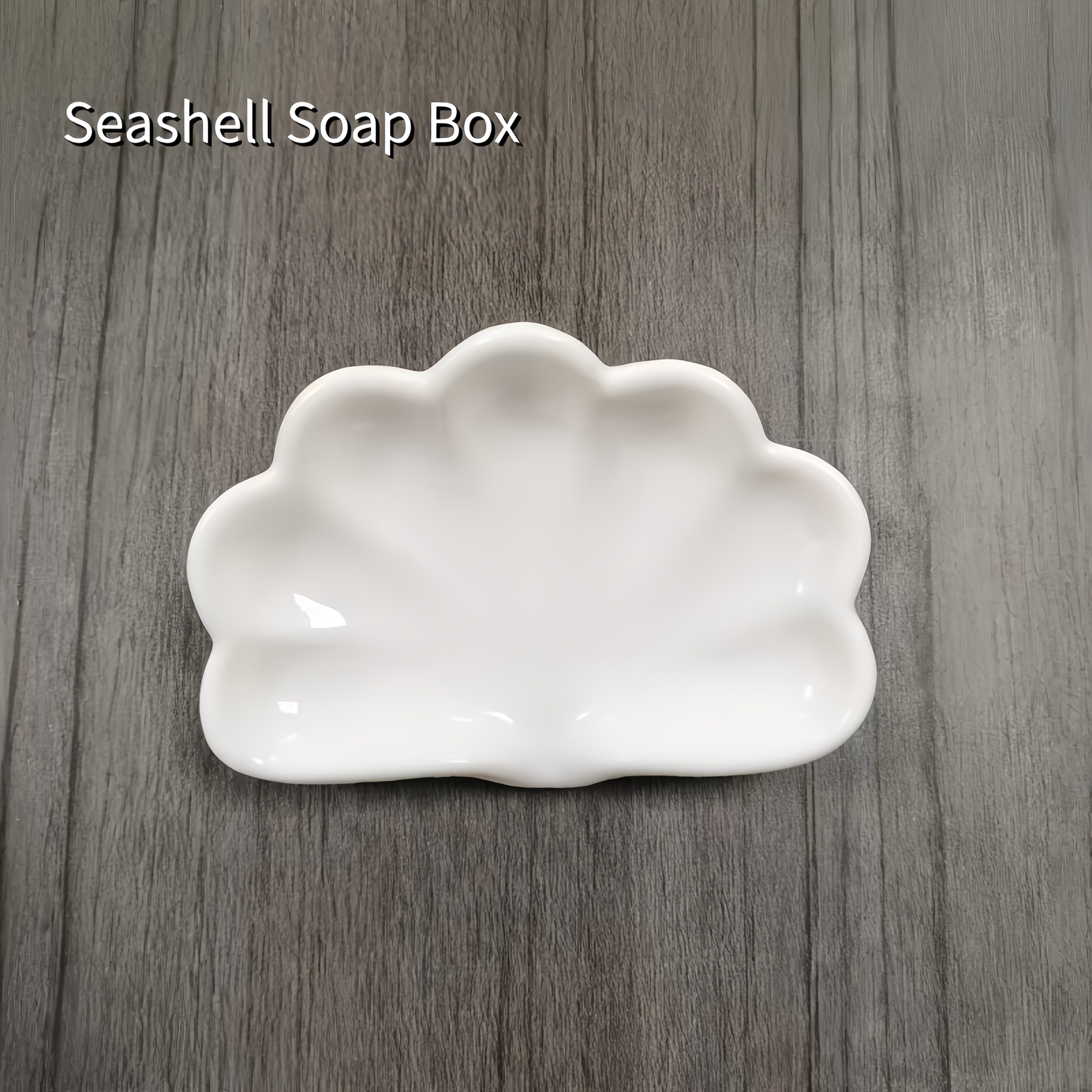 Scallop Soap Dish Dormitory Soap Box Light Luxury High-end Ornament Bathroom Creative No-drill Soap Holder