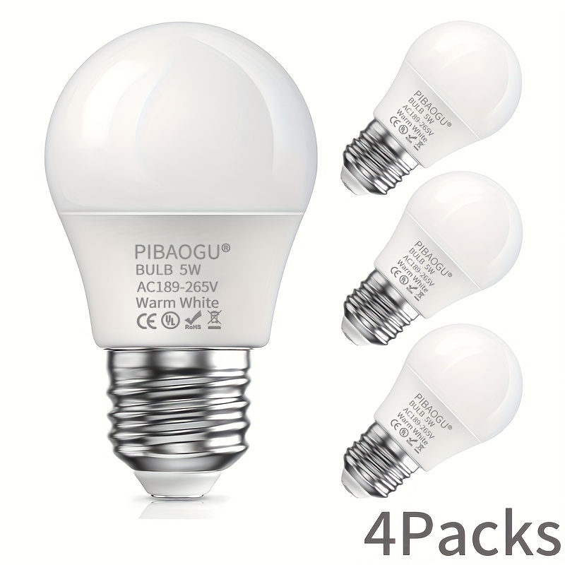 

4pcs E27 5w Led Bulbs Are Equivalent To 38w Incandescent Lamps, Cold White 6000k Warm White 3000k 500 Lumen Ultra-bright Bulb Lamps Are Applicable To Living Room, Kitchen, Bedroom And Office