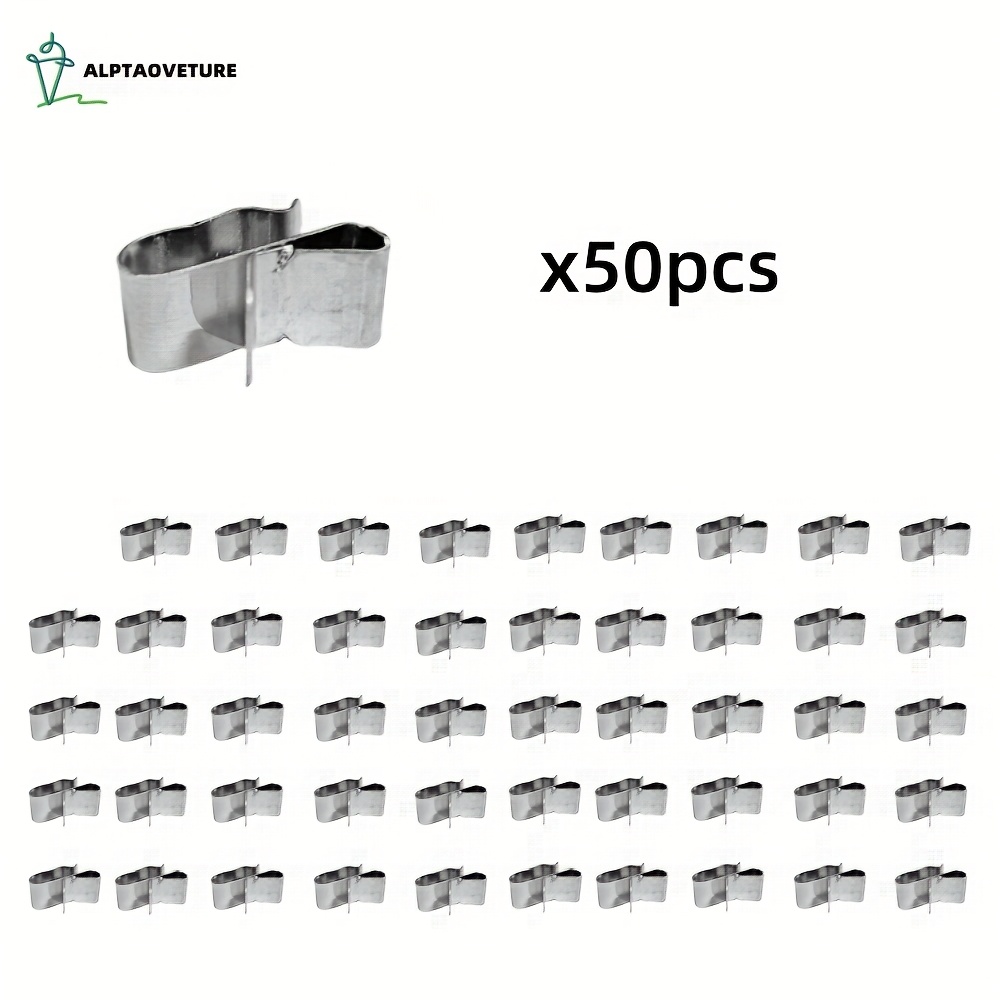 Image of Alptaoveture Solar Photovoltaic Cable Clip, Solar Panel Cable Clip, Stainless Steel Suspension Wire Clip, Trailer Frame Wire Clip, For Photovoltaic Cable Solar Panel