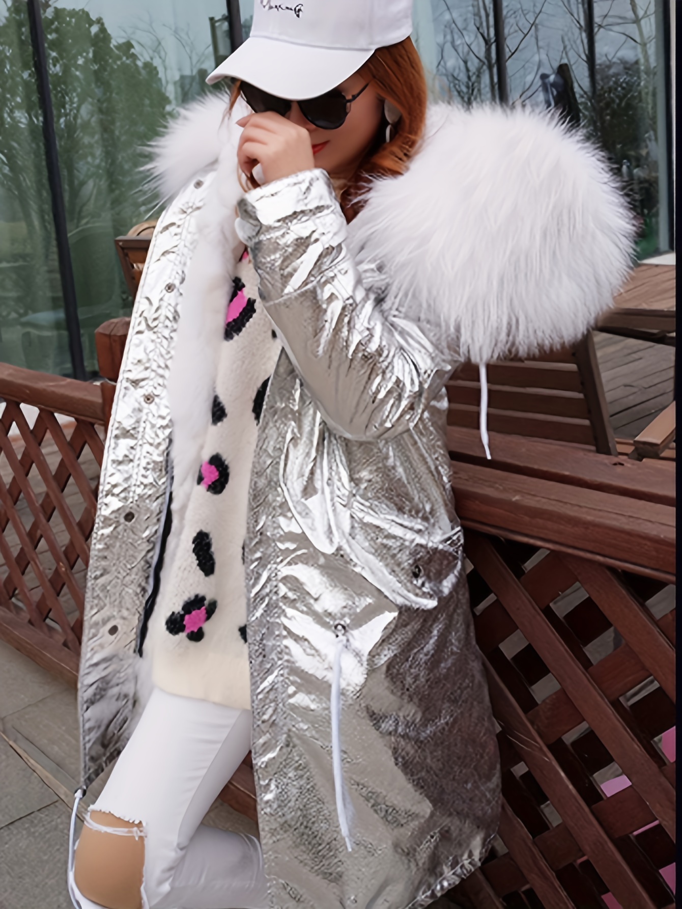 giacca invernale cappuccio donne lusso elegante Temu Italy