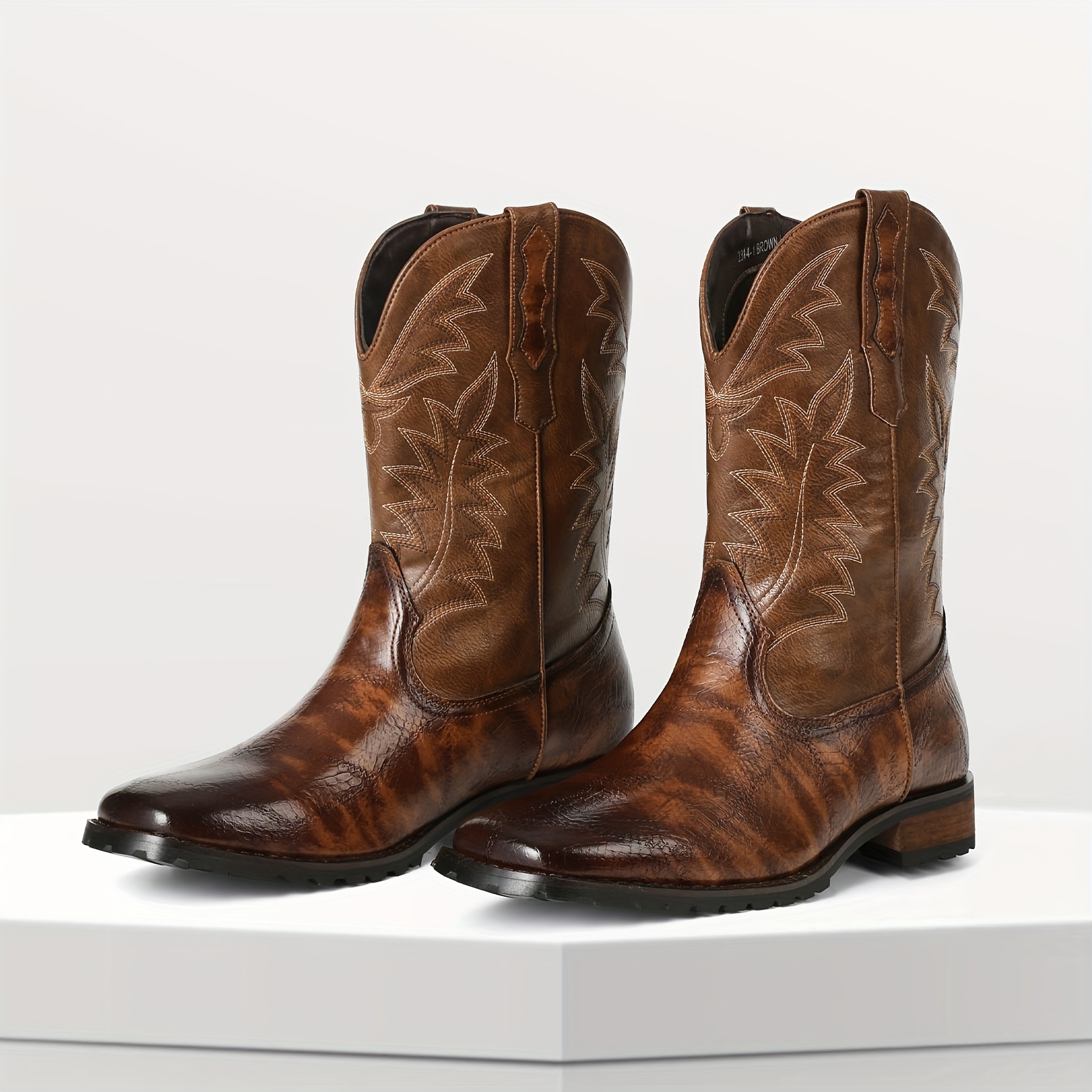 brown cowboy boots for men - men display picture 1
