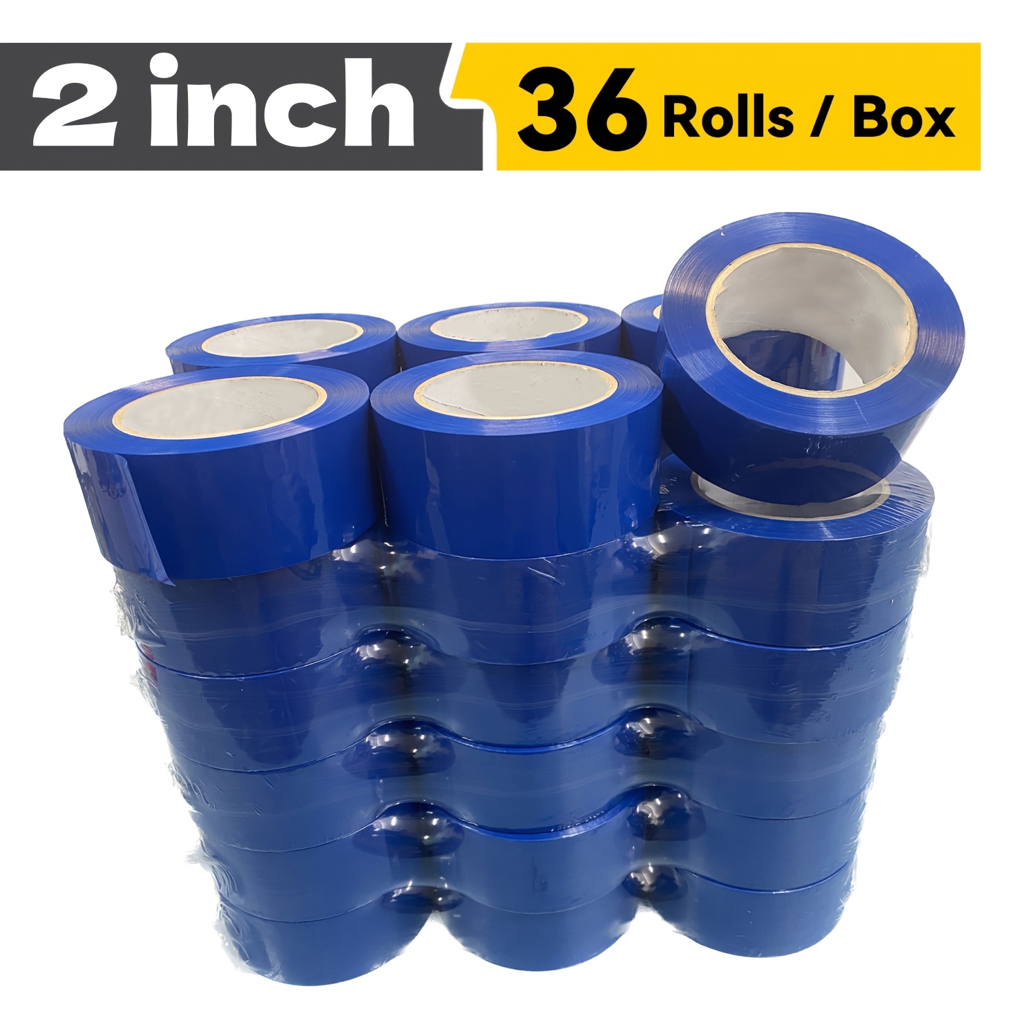 

2" Blue Packaging Tape 2"*110yards, Thickness, 6 Rolls/18 Rolls/36 Rolls Per Box , Heavy Duty Sealing And Box Sealing Tape, Discounted Price, Used