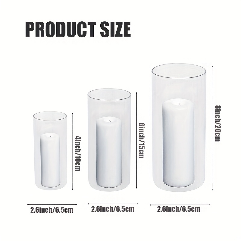 E-shop Zylindrische Vasen für Hochzeitsparty-Dekorationen, 3er-Set moderne minimalistische transparente Zylinder-Glasvasen, moderne schwebende