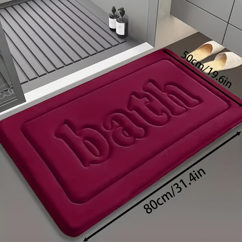 TEMU 2d Flat Printing A Absorbent Memory Foam Floor Mat - Quick-drying, Non-slip, Soft And Comfortable, Suitable For The Kitchen, Bathroom, Bedroom,