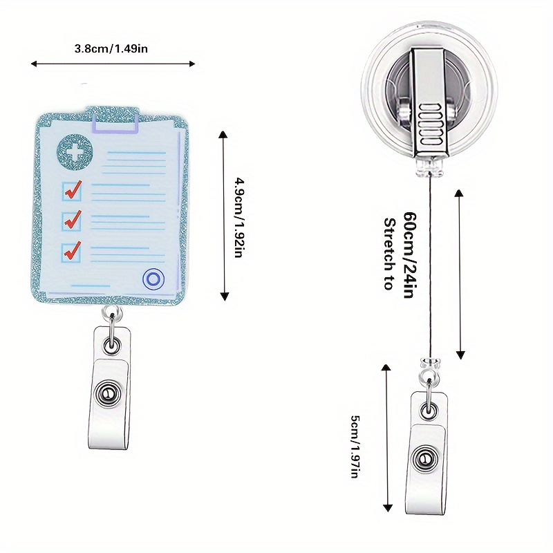 1pc Nurse Retractable Badge Roll Easy to Pull Up with Rotating Alligator Clip, Funny Cute Badge Reel Roll for Rn LPN Nurse Doctor Assistant