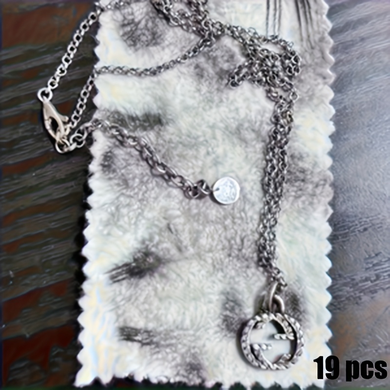 Image of 365 Days Of Use, 19pcs Golden And Silvery Jewelry Polishing Cloth - Suitable For Rings, Necklaces, Bracelets, Bead Cleaning, Anti-oxidation Polishing Cloth
