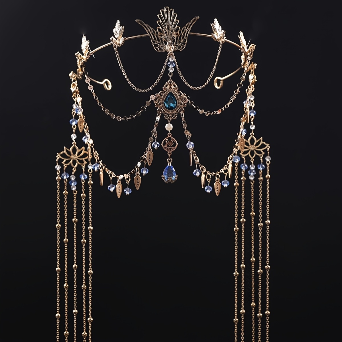 Princess Style Hanfu Forehead Ornament with Tassels