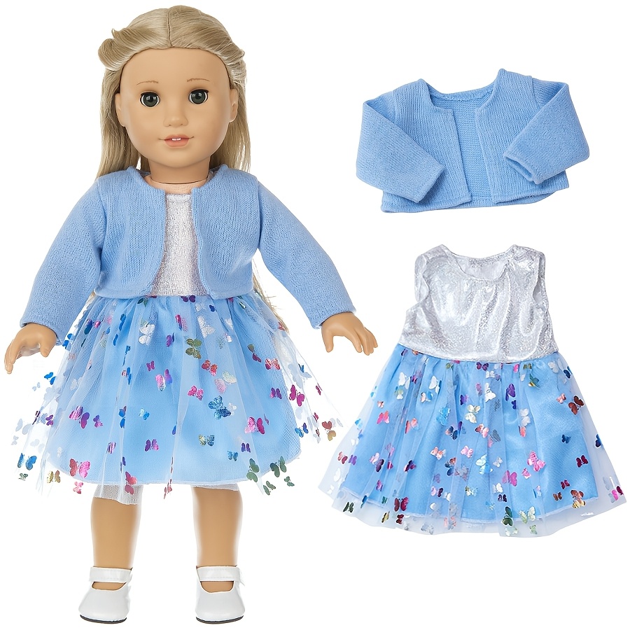 Colorful Tulle Dress Suit Doll Clothes For 46cm/ 18inch Doll, Not Including Doll, Festival Gift
