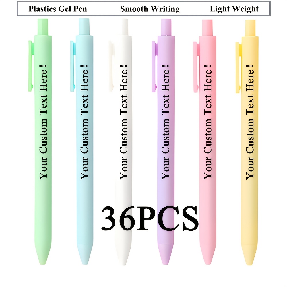 

36pcs Smooth Writing Gel Pens - Lightweight, Customizable Text For Parties, Events, Meetings & Gifts - Friends, Family & Colleagues