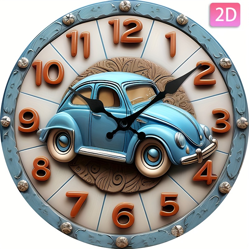 

A Fashionable And Creative Wooden Surface Wall Clock With A Cute Vintage , Effect, Silent Wall Clock, Suitable For Living Room, Bedroom, Decoration, Home Decoration, Office Decoration