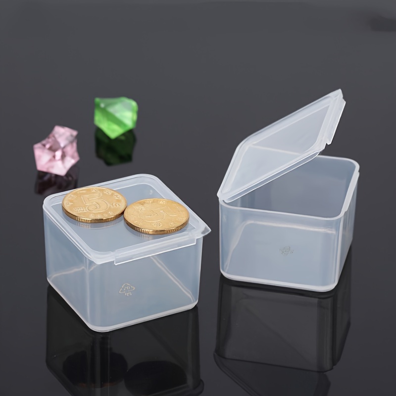 Square Plastic Transparent Storage Box Lid With Lock Buckle - Temu