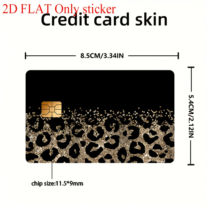 "leopard Print" Credit Card Sticker Used For Ebt, Transportation, Keys, Credit Cards, Debit Cards, Card Skins, Protect Bank Cards, No Bubbles, Suitable For Small Chip Cards