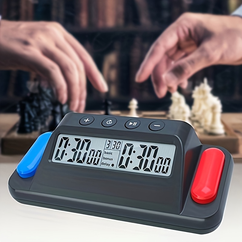 TEMU 1pc Professional Digital Chess Timer - Large Lcd Display, Precision Countdown/ , Durable Abs, Battery-powered (batteries Not Included) -