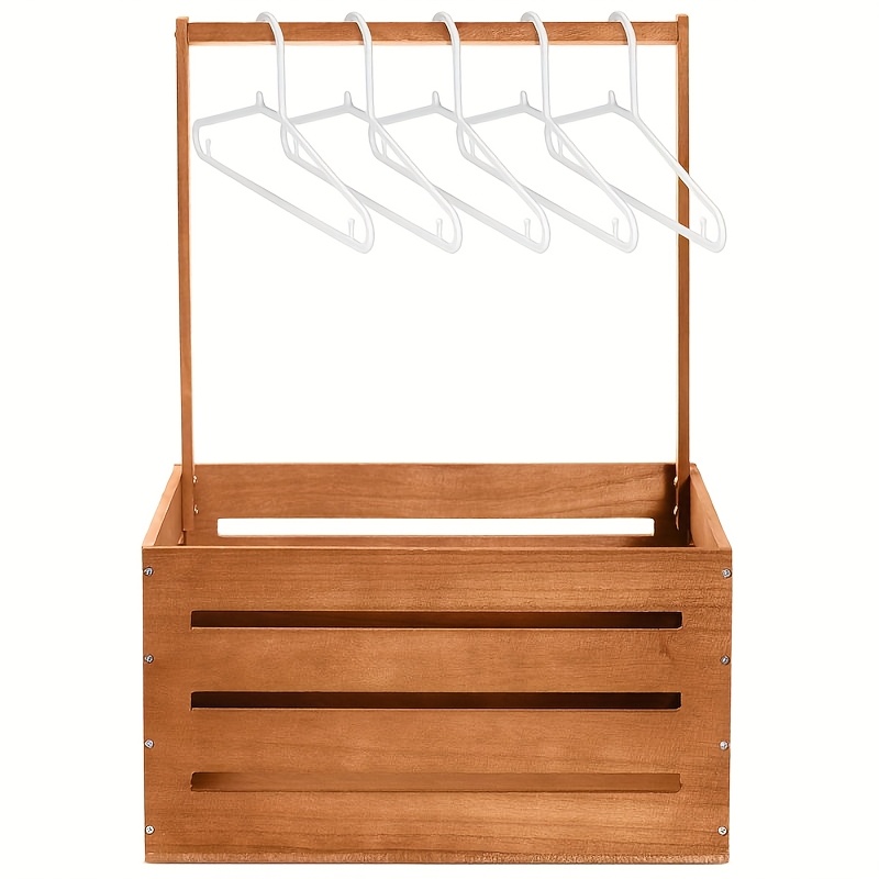 Wooden Shower , Wood Hamper New Gift Basket With Handle Gender Reveal Storage Box For Pregnancy New Parent (claybank, Classic) Party Packs