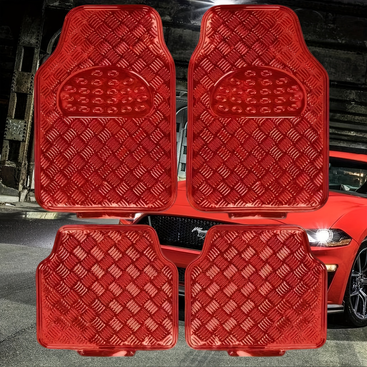 Temu – TEMU Car Aluminum Film Floor Mats, Universal Anti-slip Mats For Cars, Waterproof Floor Mats, Protective Mats, Aluminum Film Mats, Dirt-resistant And