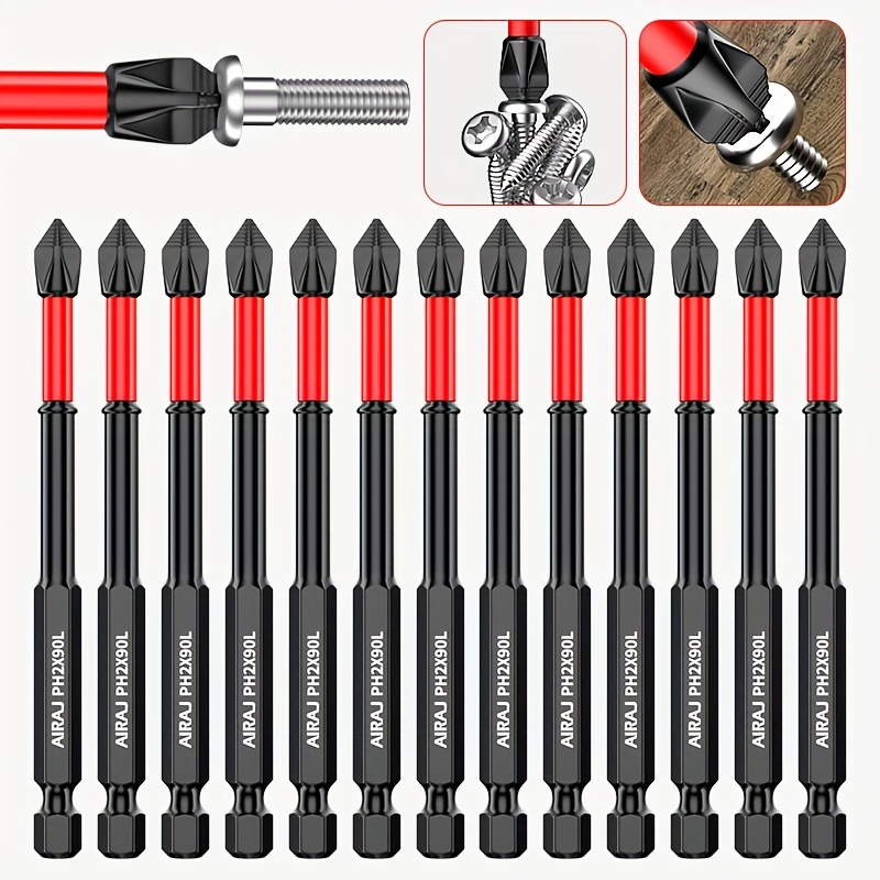 

3/8/15 Screwdriver Bits, 90mm Strong Magnetic Screwdriver Bits, Screwdriver Bits That Are Not Easy To Rust, And Wear-resistant Spiral Drill Bits